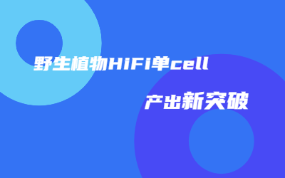 助力种质资源研究｜888集团电子游戏野生植物HiFi单cell产出突破45G！